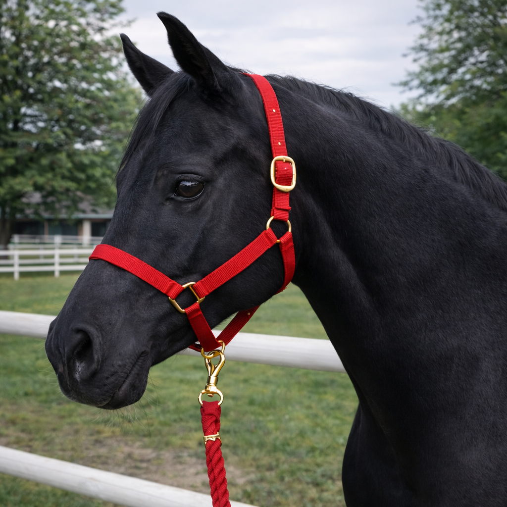 Classic Nylon Halter and Rope Lead Set