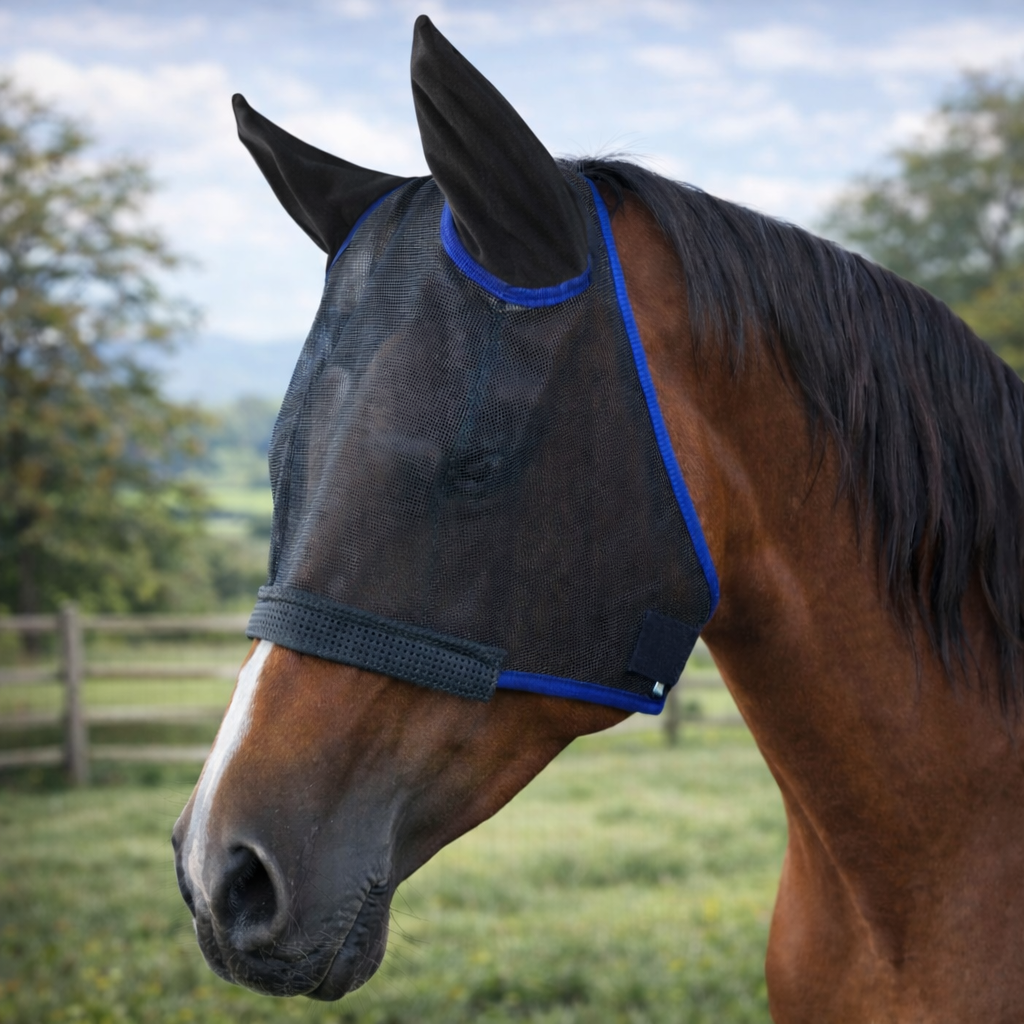 Wild Colt Comfort Fit Fly Mask with Mesh Ear Pockets