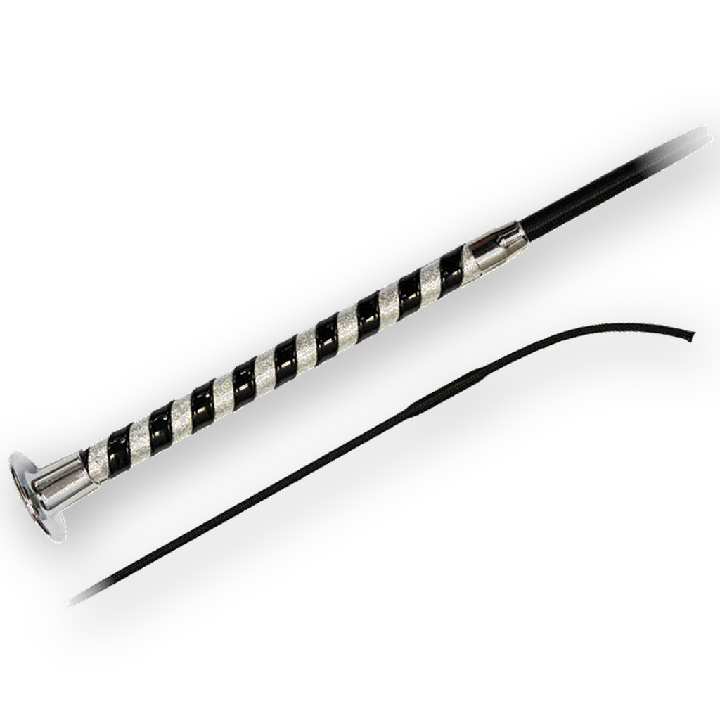 Dressage Crop Black and Silver